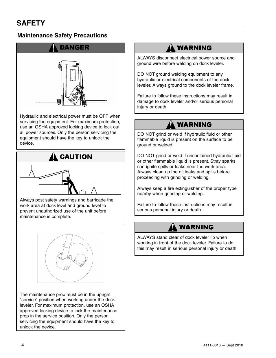 Safety, Maintenance safety precautions | Poweramp POWERHOLD SC SERIES User Manual | Page 6 / 56