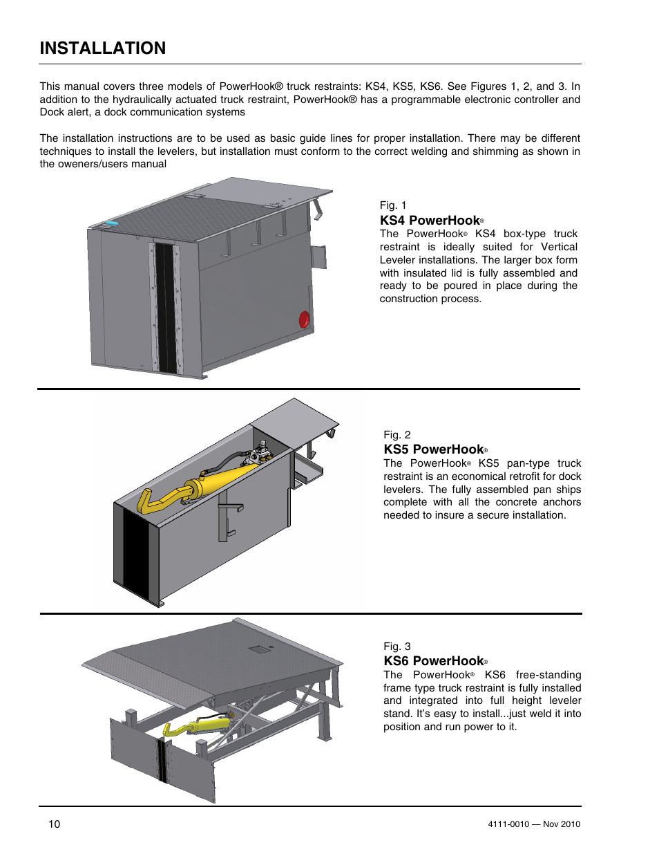 Installation, Ks4 powerhook, Ks5 powerhook | Ks6 powerhook | Poweramp POWERHOOK SERIES User Manual | Page 12 / 60