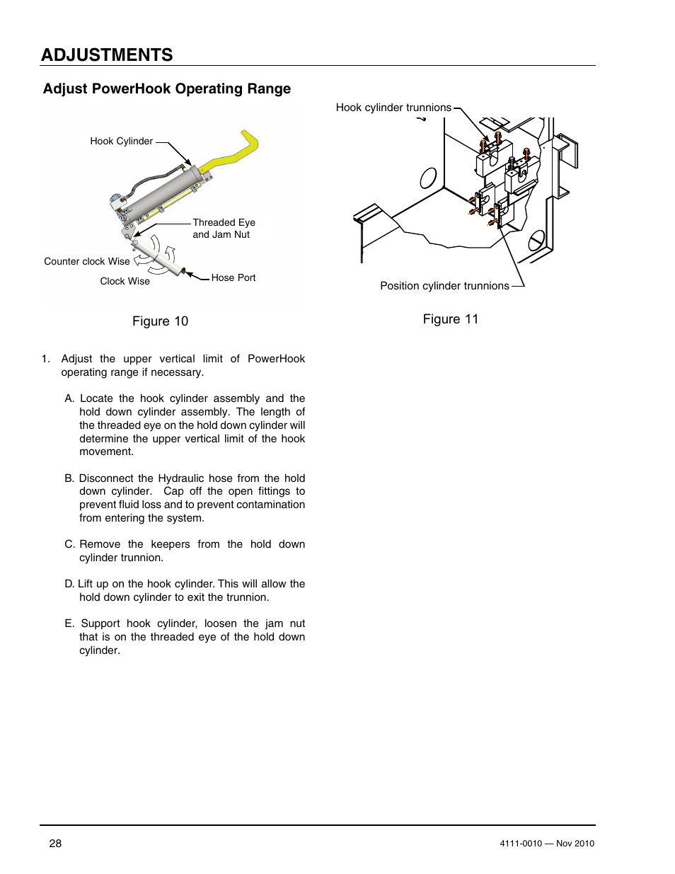 Adjustments, Adjust powerhook operating range | Poweramp POWERHOOK SERIES User Manual | Page 30 / 60