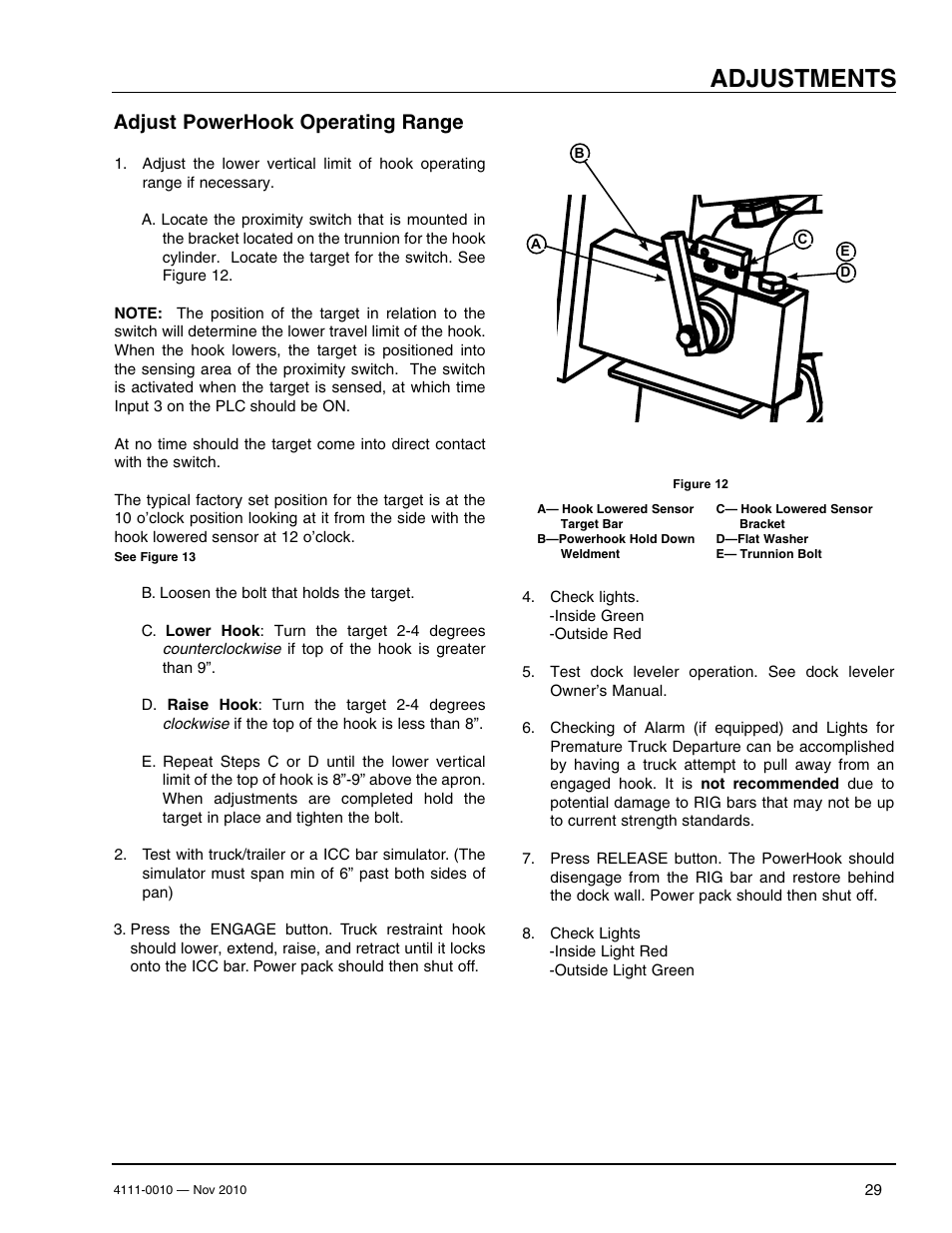 Adjustments, Adjust powerhook operating range | Poweramp POWERHOOK SERIES User Manual | Page 31 / 60