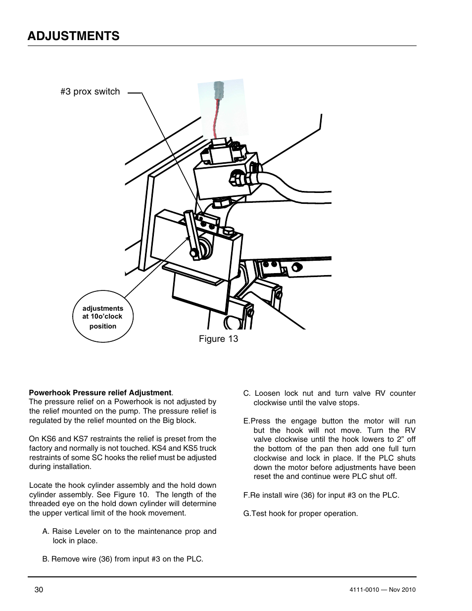 Adjustments | Poweramp POWERHOOK SERIES User Manual | Page 32 / 60