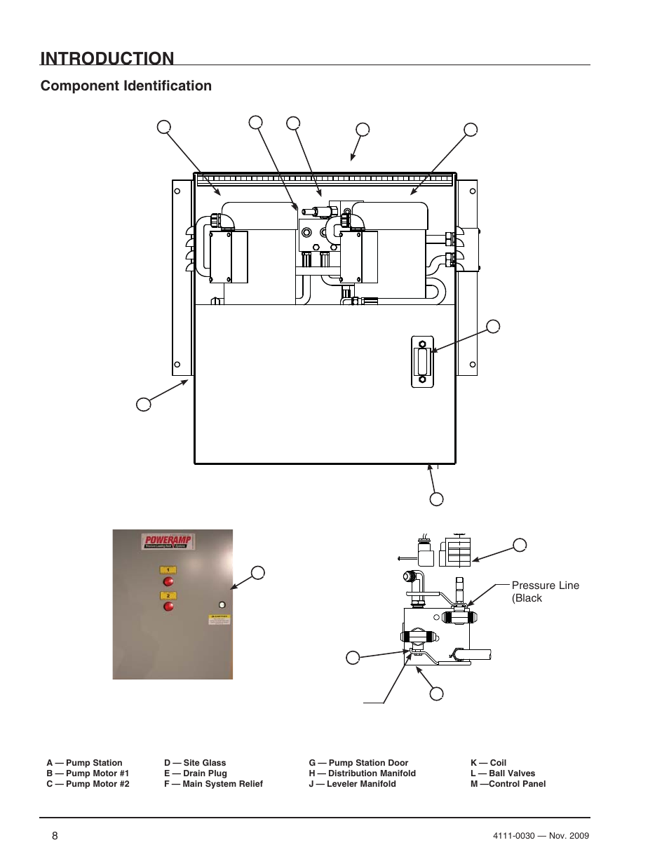 Introduction, Component identification, Return line (brass) | Poweramp CENTRAPOWER User Manual | Page 10 / 32