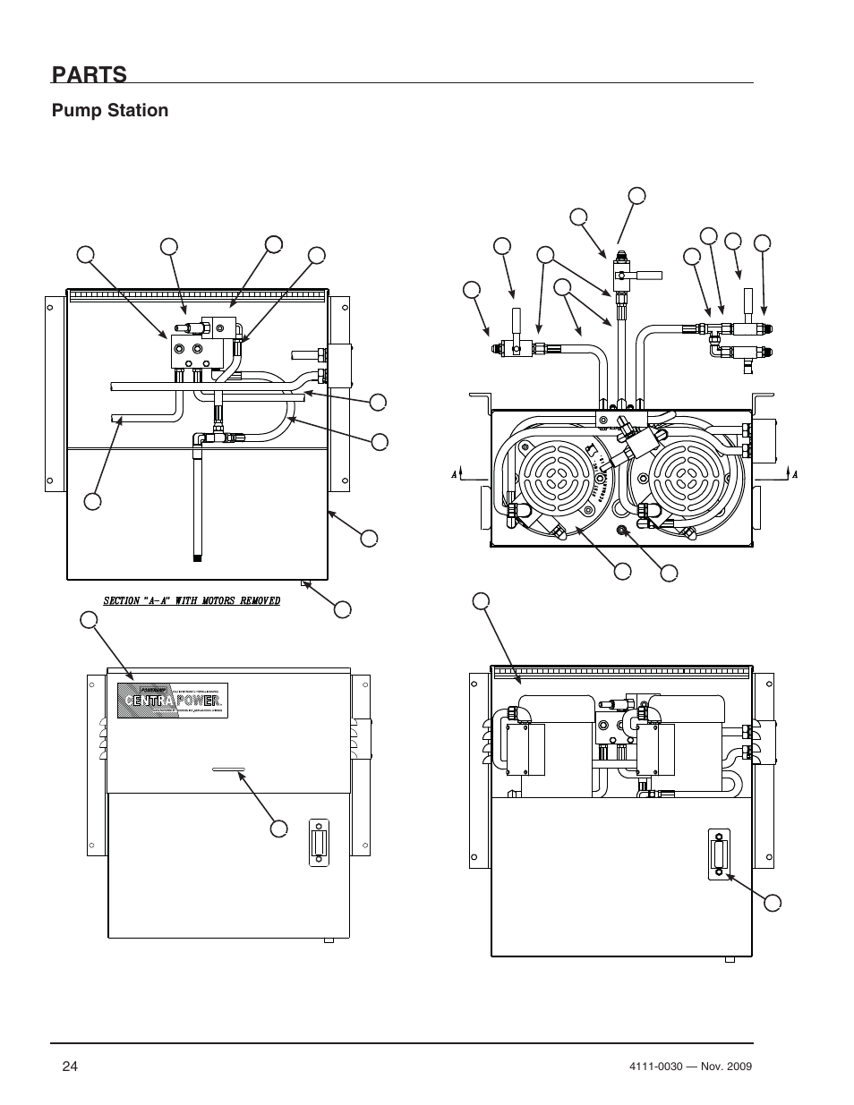 Parts, Pump station | Poweramp CENTRAPOWER User Manual | Page 26 / 32