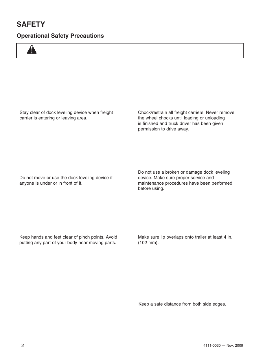 Safety, Operational safety precautions | Poweramp CENTRAPOWER User Manual | Page 4 / 32