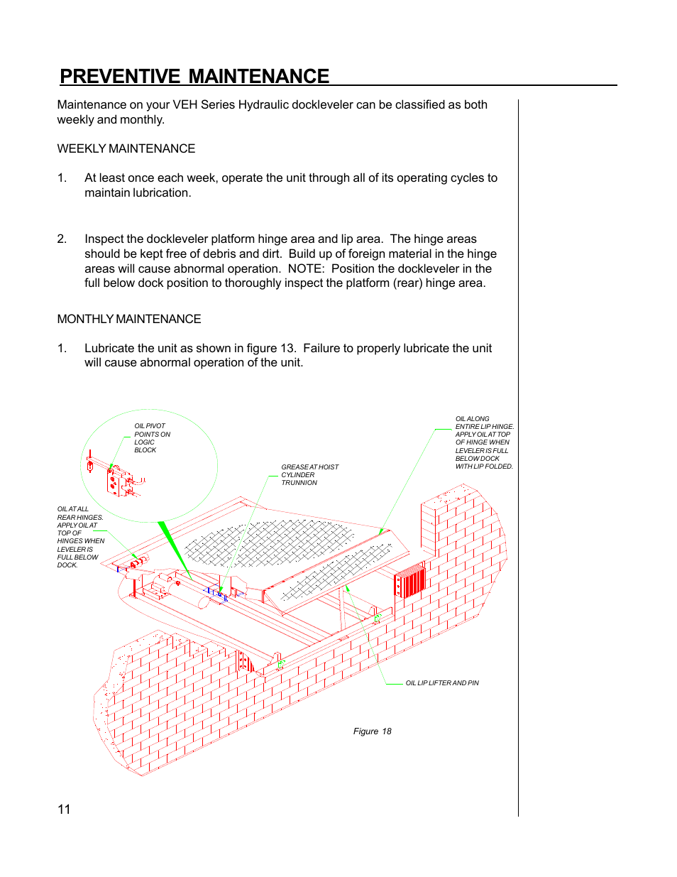 Preventive maintenance | Poweramp VEH SERIES HYDRAULIC User Manual | Page 15 / 22