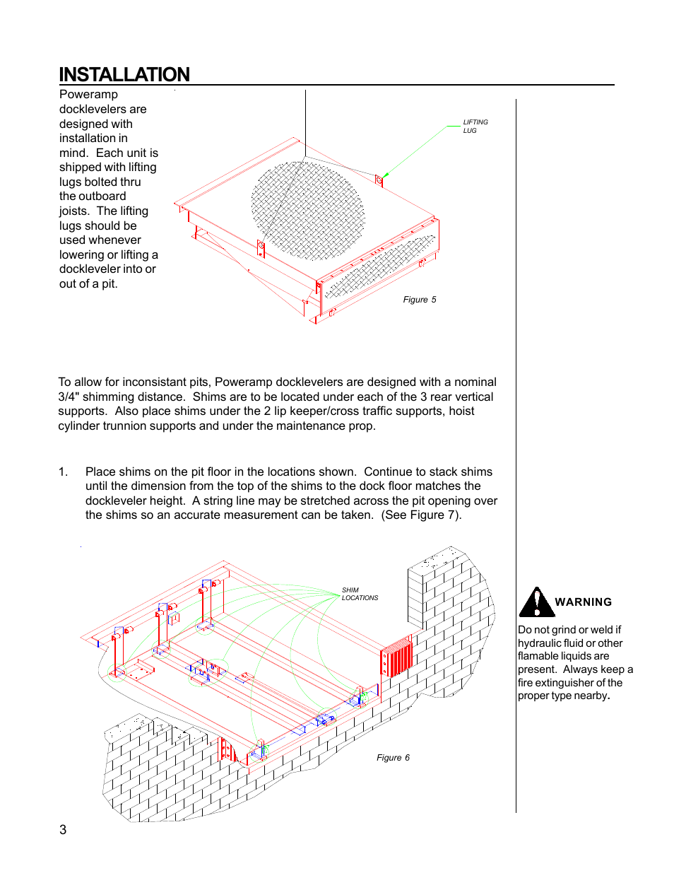 Installation | Poweramp E SERIES HYDRAULIC 11_96 User Manual | Page 5 / 22
