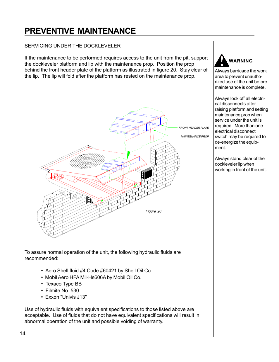 Preventive maintenance | Poweramp CHALLENGER HYDRAULIC 11_96 User Manual | Page 15 / 22