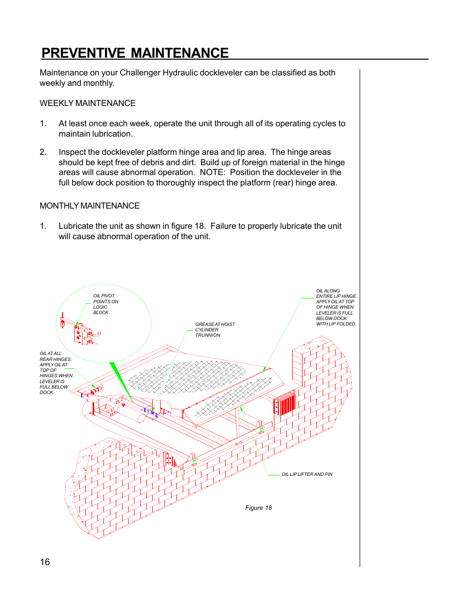 Preventive maintenance | Poweramp CHALLENGER HYDRAULIC 11_96 User Manual | Page 17 / 22