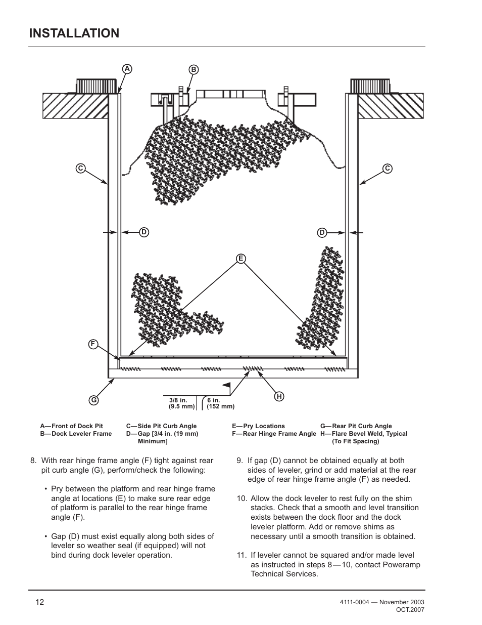 Installation | Poweramp EH SERIES HYDRAULIC 4.2009 User Manual | Page 14 / 48