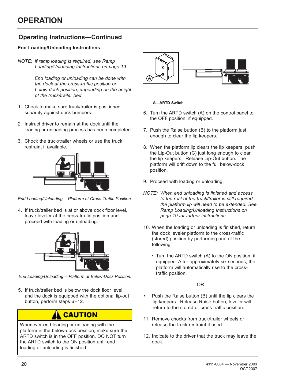 Operation, Operating instructions—continued | Poweramp EH SERIES HYDRAULIC 4.2009 User Manual | Page 22 / 48