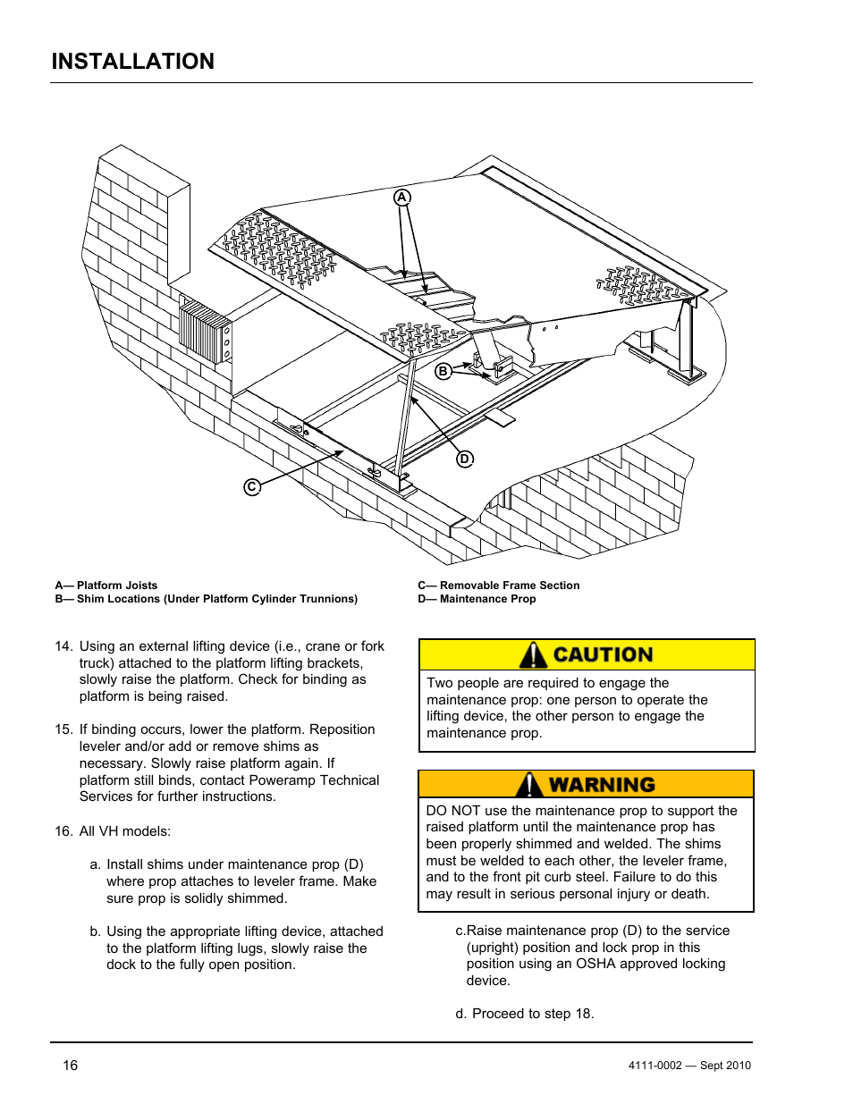 Installation | Poweramp VH SERIES HYDRAULIC 10.2011 User Manual | Page 18 / 52