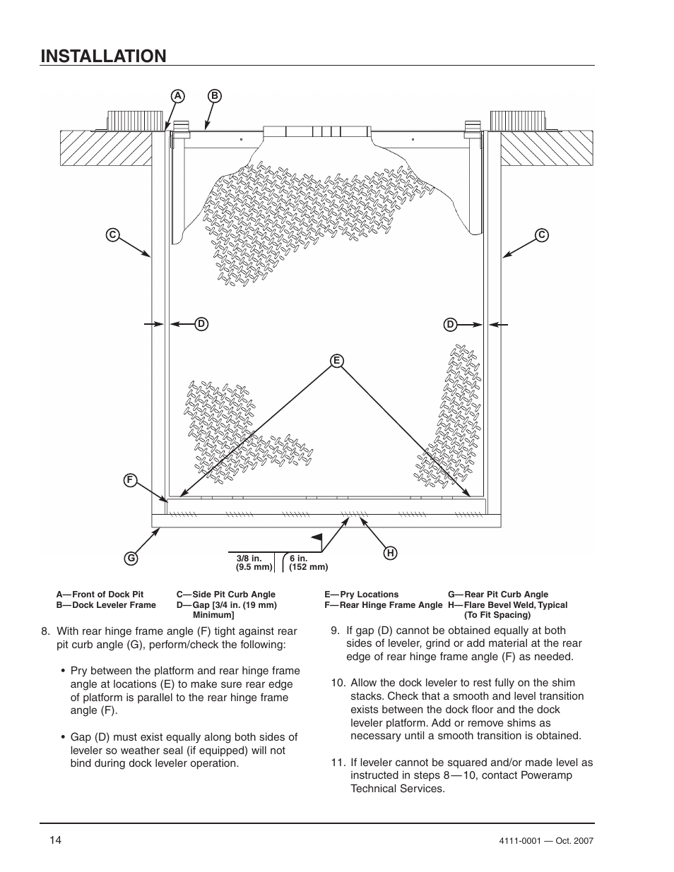 Installation | Poweramp PR SERIES HYDRAULIC 4.2009 User Manual | Page 16 / 56