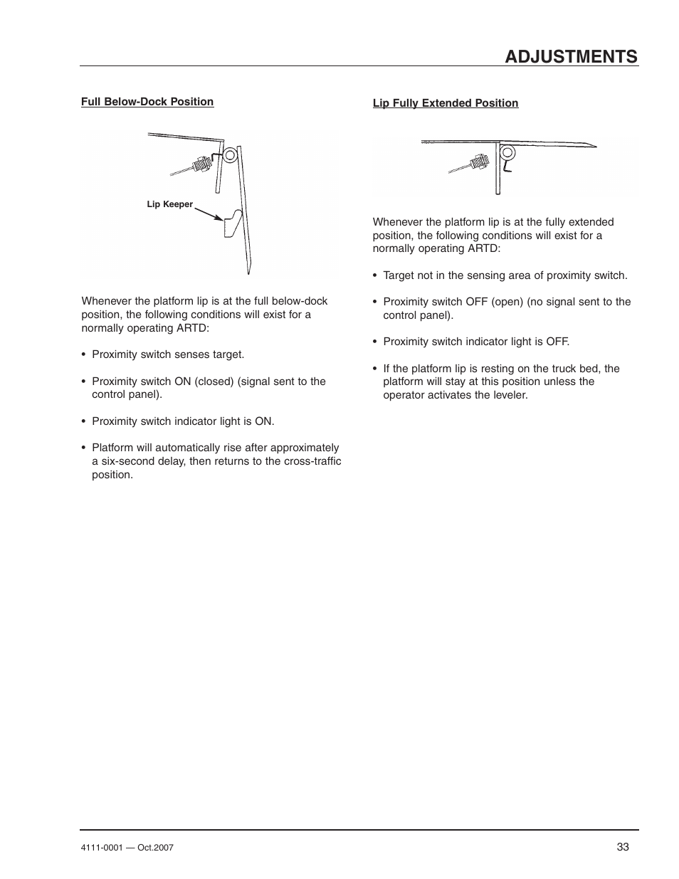 Adjustments | Poweramp PR SERIES HYDRAULIC 4.2009 User Manual | Page 35 / 56