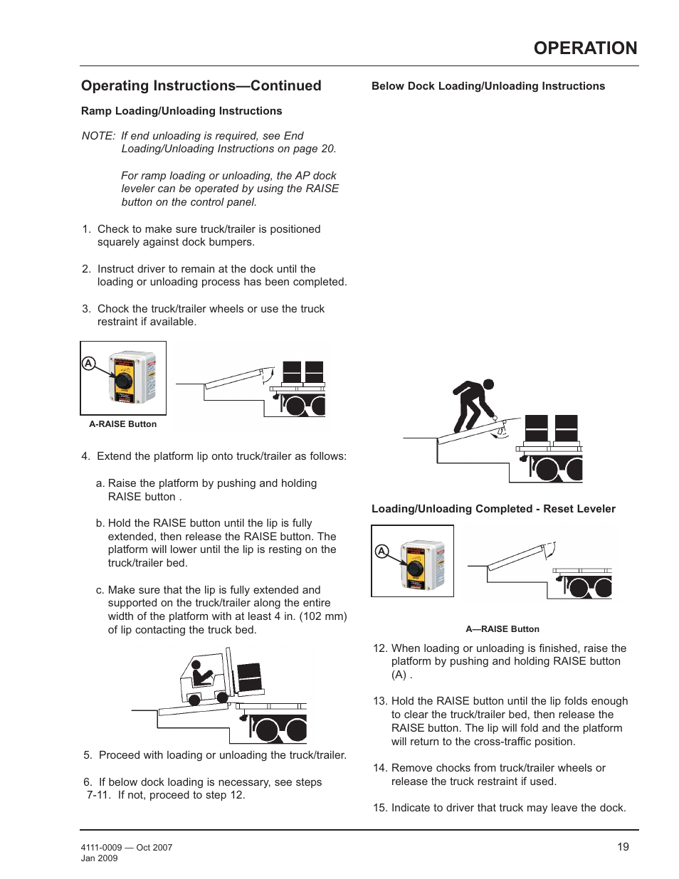 Operation, Operating instructions—continued | Poweramp AP SERIES AIR POWERED 4.2009 User Manual | Page 21 / 44