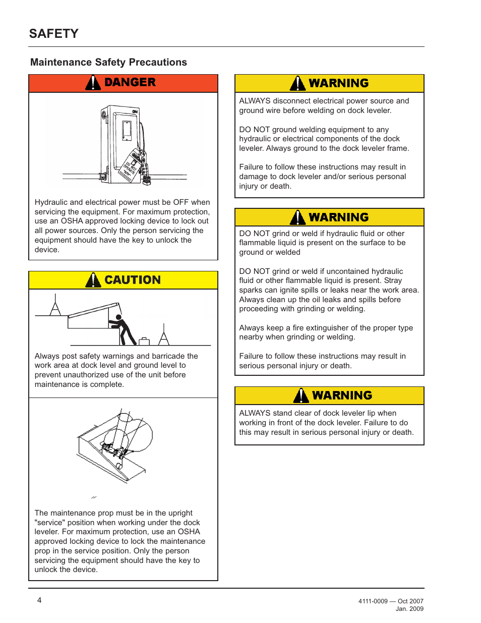 Safety, Maintenance safety precautions | Poweramp AP SERIES AIR POWERED 4.2009 User Manual | Page 6 / 44