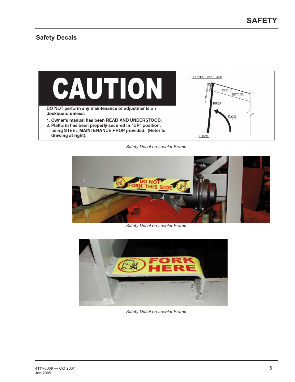 Safety, Safety decals | Poweramp AP SERIES AIR POWERED 4.2009 User Manual | Page 7 / 44