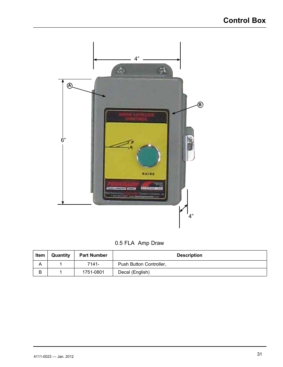 Control box | Poweramp CentraAir AIR POWERED 2.2012 User Manual | Page 33 / 44