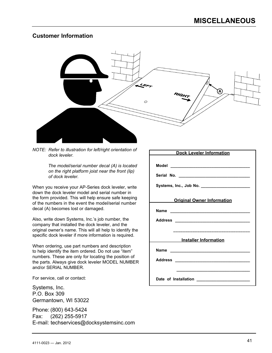 Miscellaneous, Customer information | Poweramp CentraAir AIR POWERED 2.2012 User Manual | Page 43 / 44