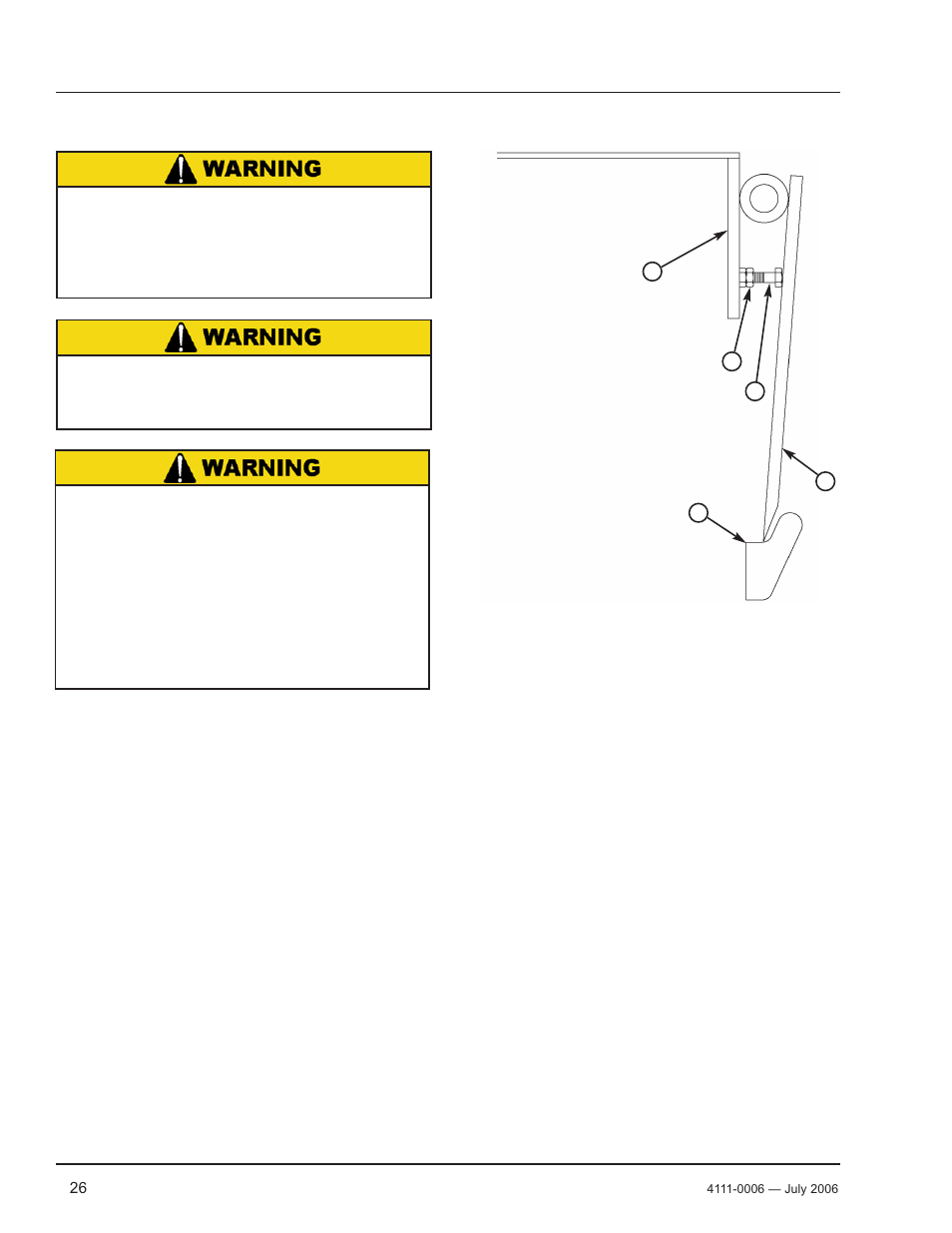 Adjustments, Adjust lip stop bolt | Poweramp CM SERIES MECHANICAL 12.2006 User Manual | Page 28 / 40