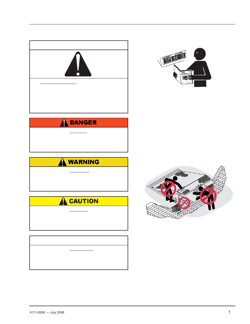 Safety, Safety-alert symbol, Important | Recognize safety information, General operational safety precautions | Poweramp CM SERIES MECHANICAL 12.2006 User Manual | Page 3 / 40