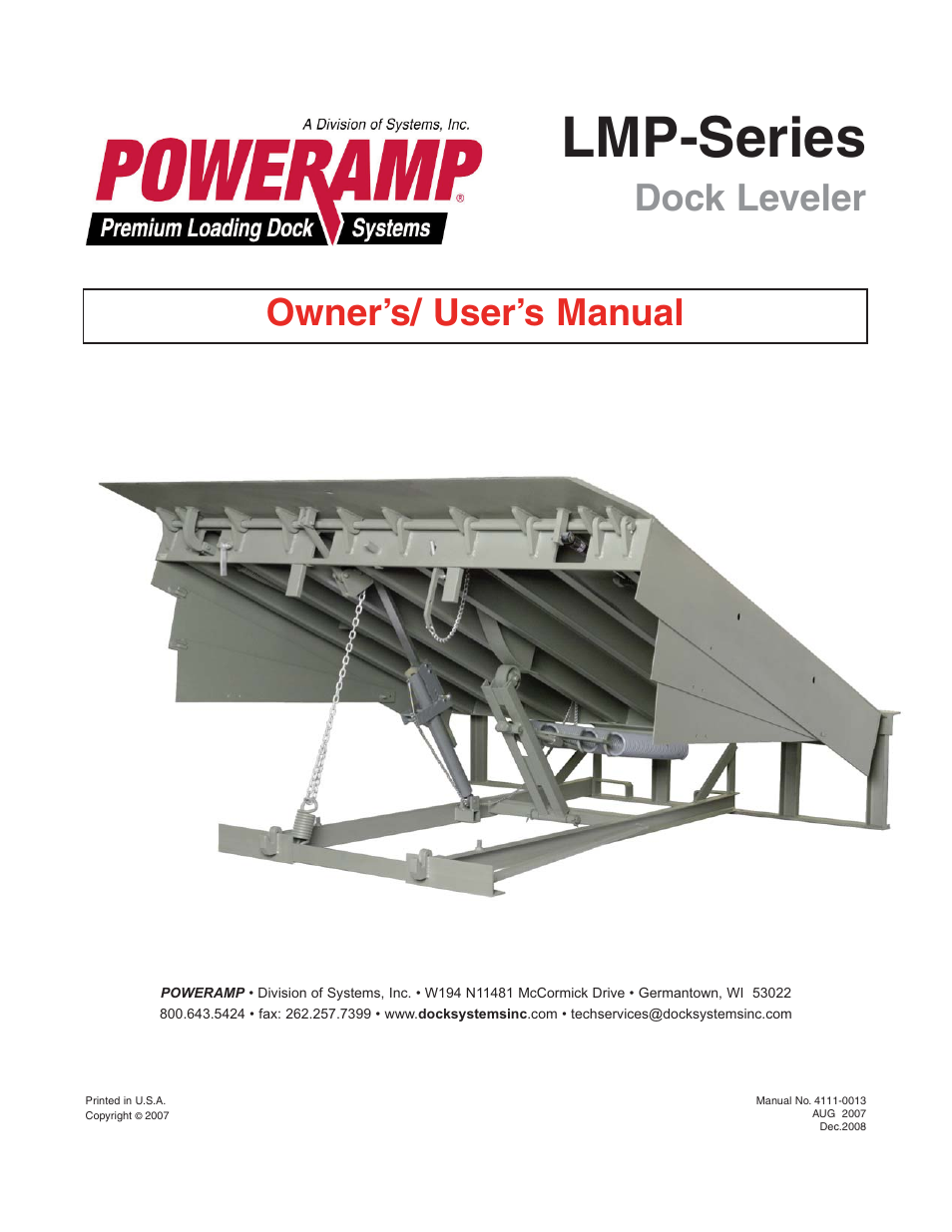 Poweramp LMP SERIES MECHANICAL 4.2009 User Manual | 40 pages