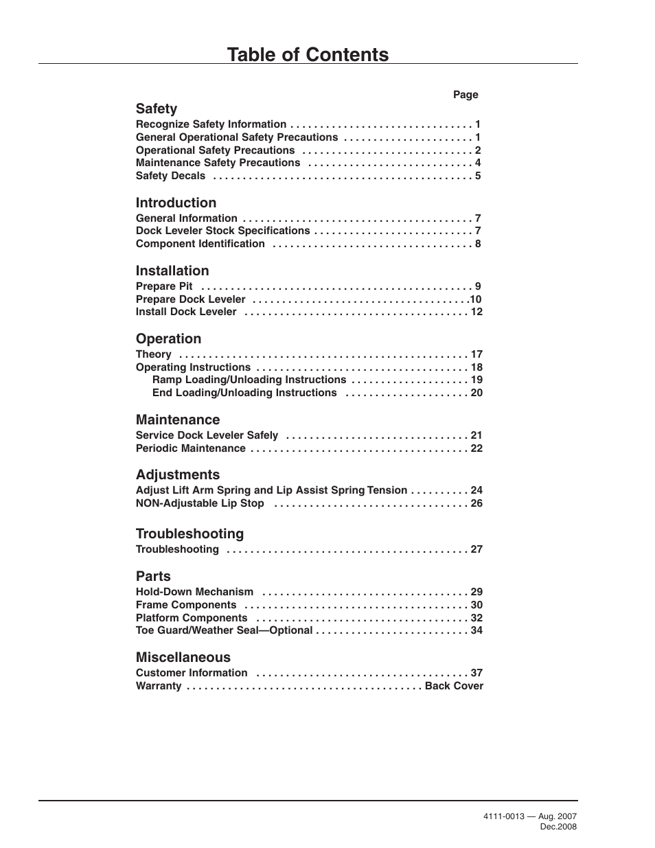 Poweramp LMP SERIES MECHANICAL 4.2009 User Manual | Page 2 / 40