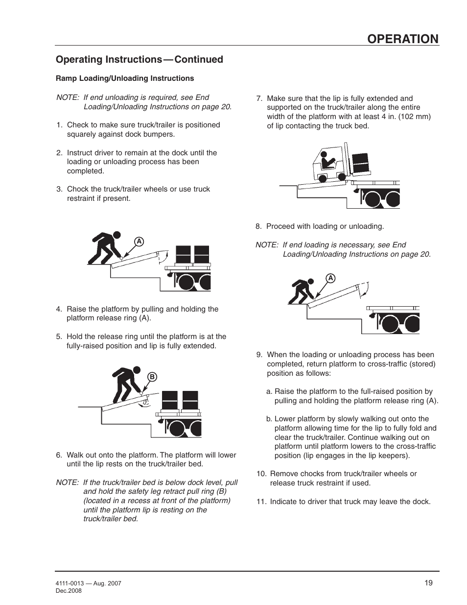 Operation, Operating instructions — continued | Poweramp LMP SERIES MECHANICAL 4.2009 User Manual | Page 21 / 40