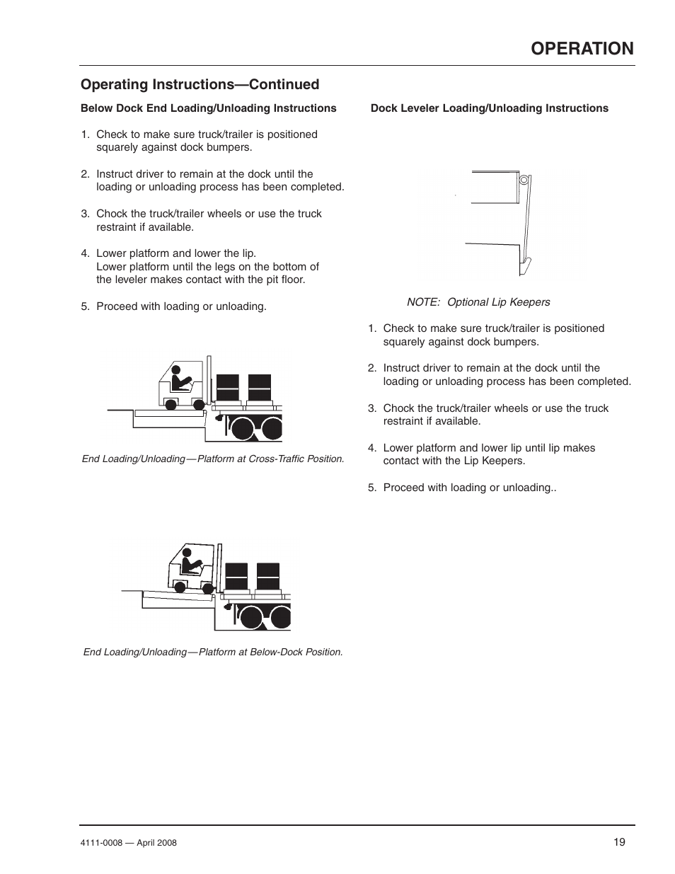 Operation, Operating instructions—continued | Poweramp VS VERTICAL SPECIALTY 4.2009 User Manual | Page 21 / 52