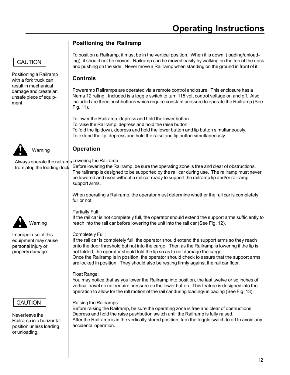 Operating instructions | Poweramp RAIL RAMP SPECIALTY 1.1995 User Manual | Page 15 / 27