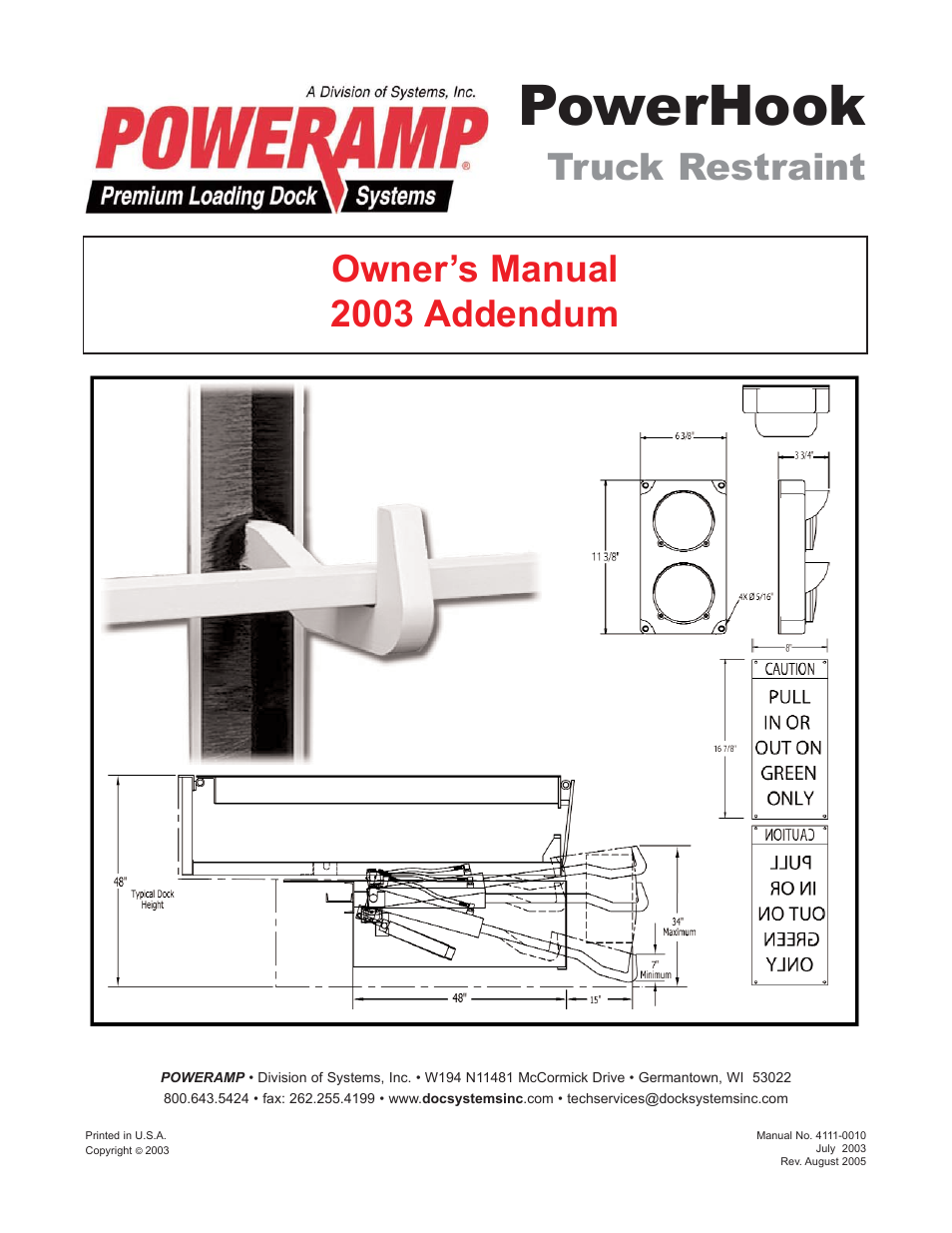 Poweramp POWERHOOK P4111-0010 5.2006 User Manual | 56 pages