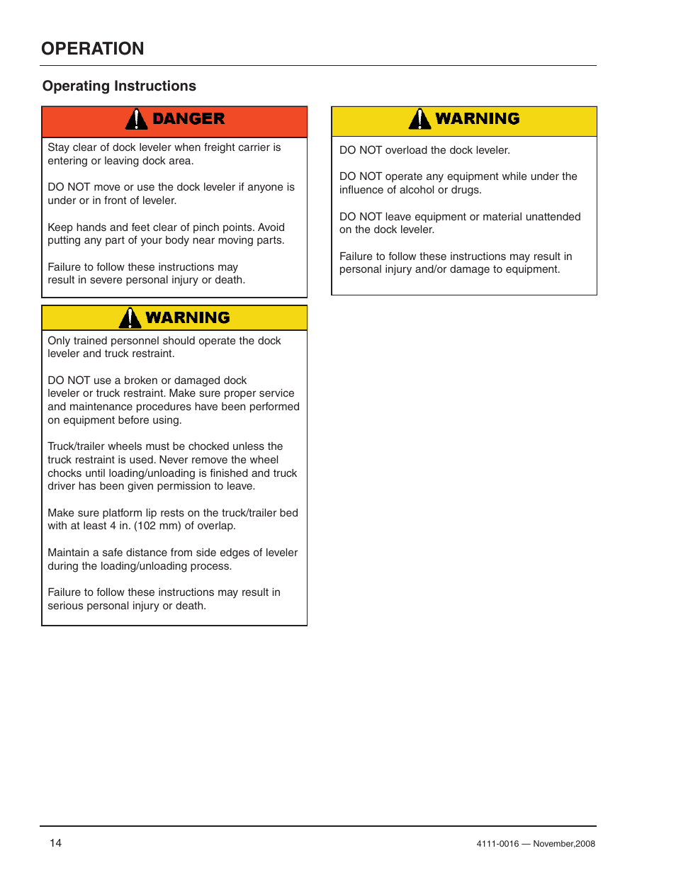 Operation, Operating instructions | Poweramp POWERHOLD 4.2009 User Manual | Page 16 / 56