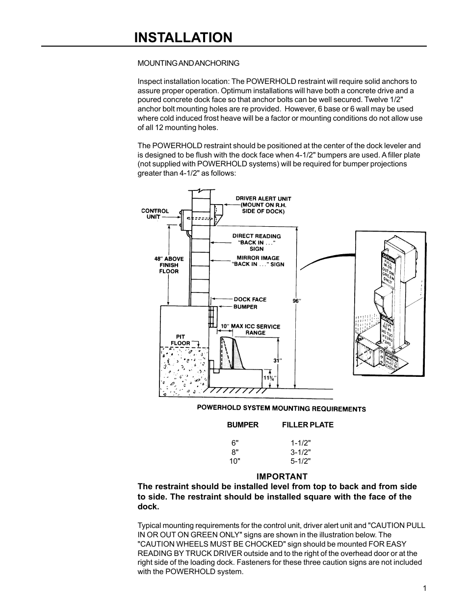 Installation | Poweramp POWERHOLD STD & SC 11.2006 User Manual | Page 5 / 20