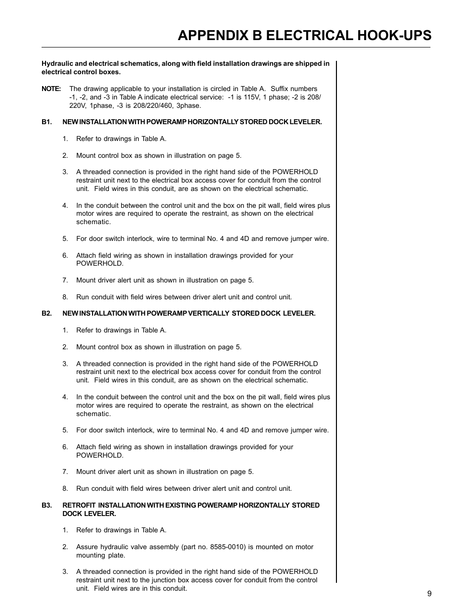 Appendix b electrical hook-ups | Poweramp POWERHOLD 4.2003 User Manual | Page 12 / 18