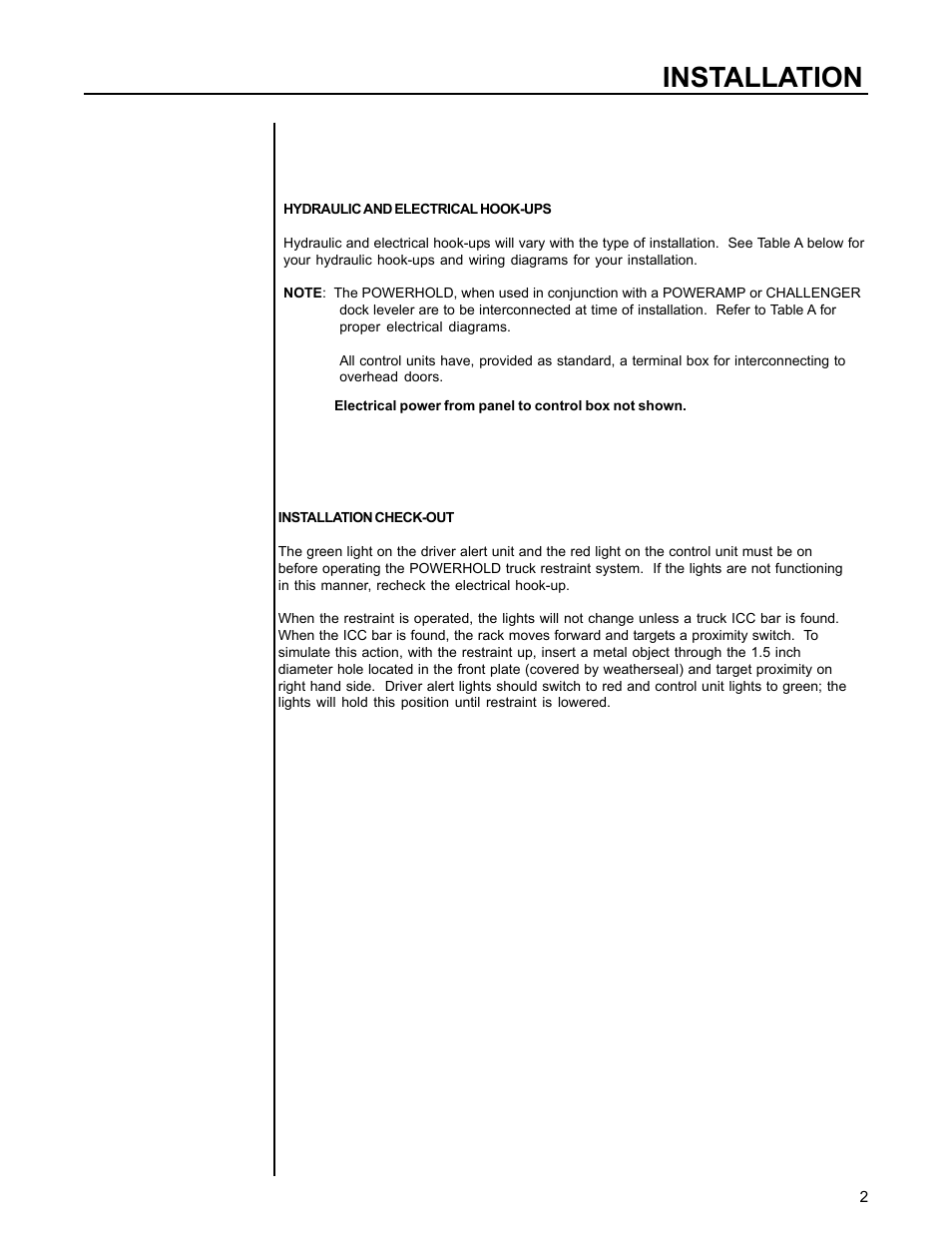 Installation | Poweramp POWERHOLD 4.2003 User Manual | Page 5 / 18