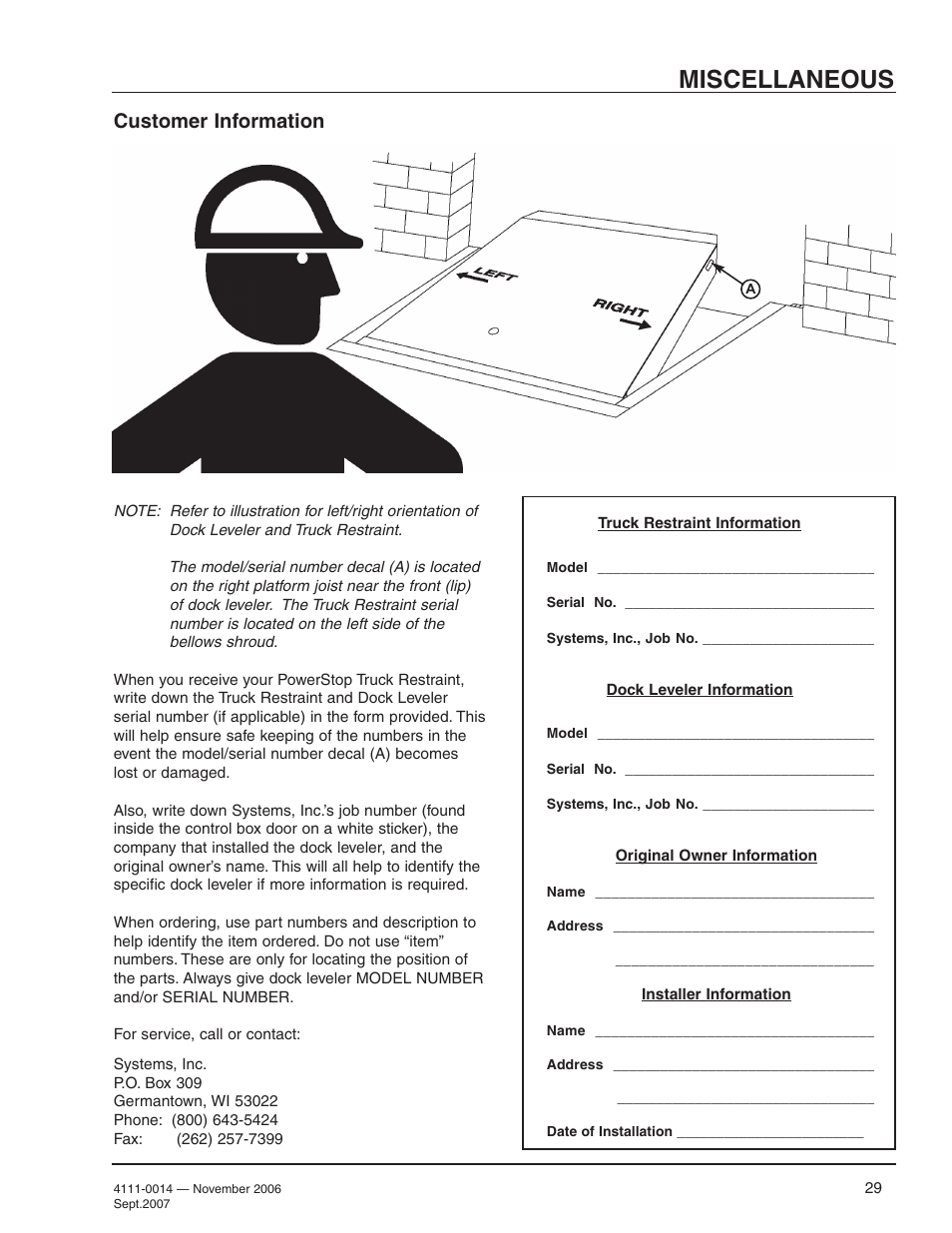 Miscellaneous, Customer information | Poweramp POWERSTOP 4.2009 User Manual | Page 31 / 32