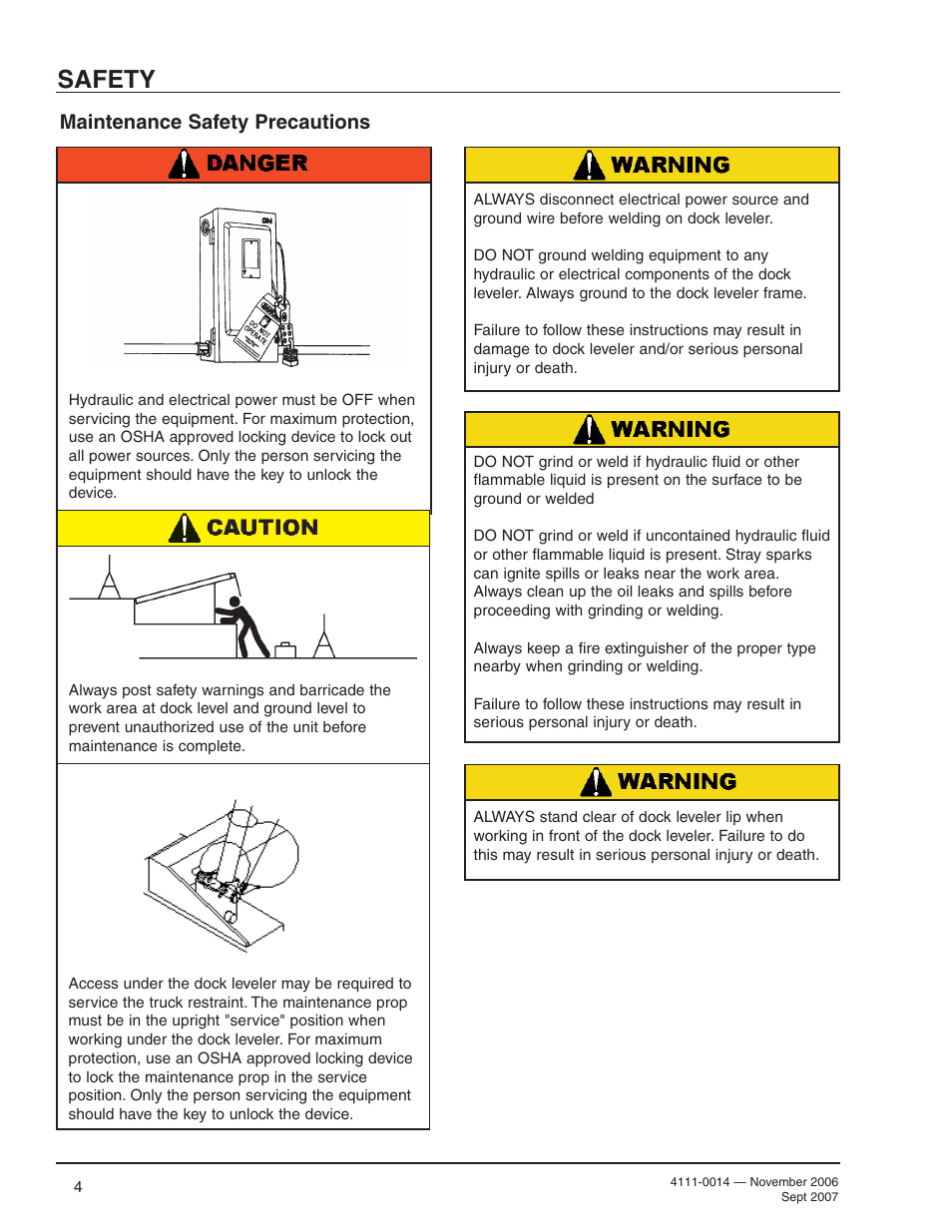 Safety, Maintenance safety precautions | Poweramp POWERSTOP 4.2009 User Manual | Page 6 / 32