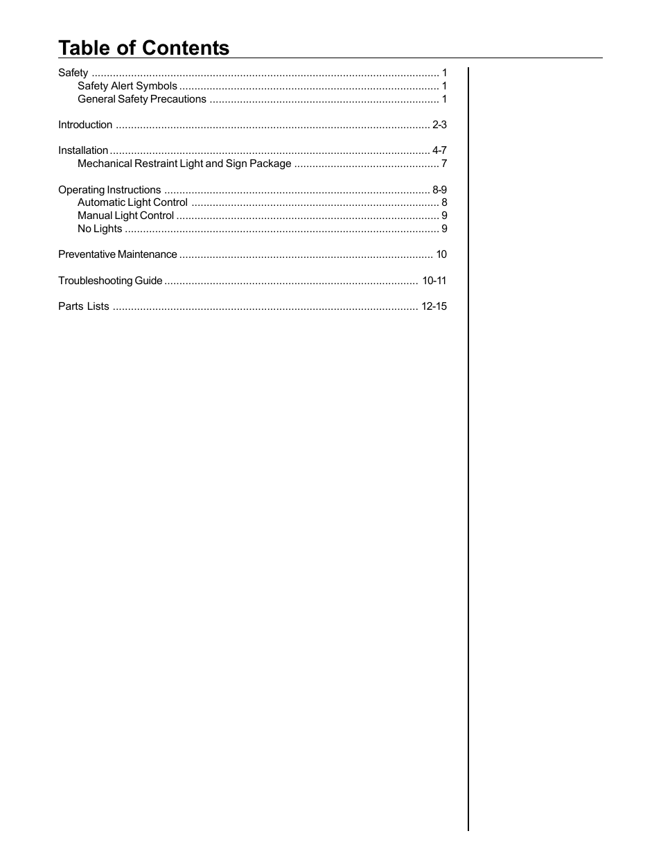 Poweramp SEMI AUTO TRUCK RESTRAINT 11_96 User Manual | Page 2 / 17