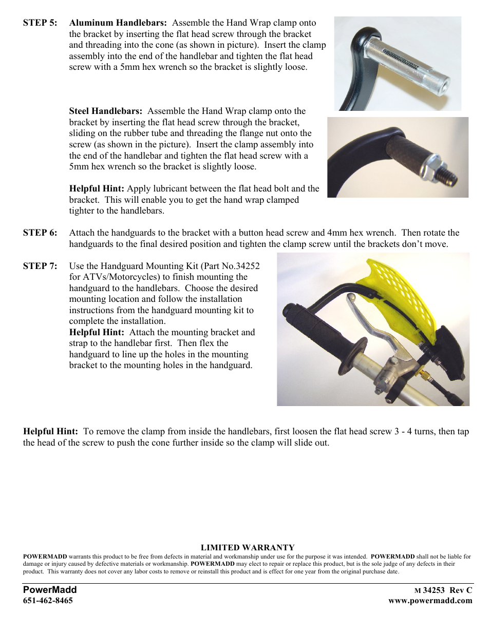 PowerMadd Star Series 34253 Hand Wrap Kit User Manual | Page 2 / 2