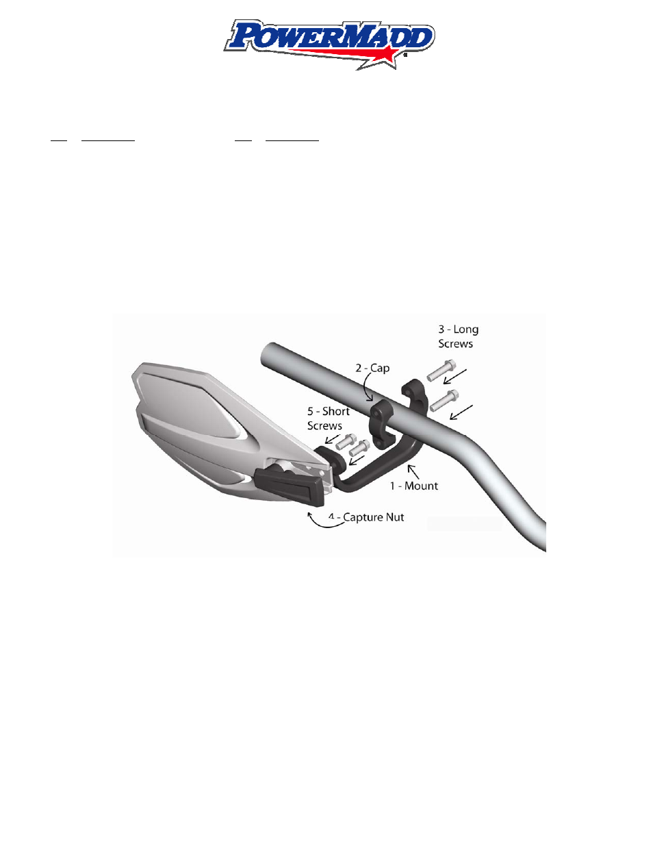 PowerMadd PowerX Series PM14256 Mount Kit User Manual | 1 page