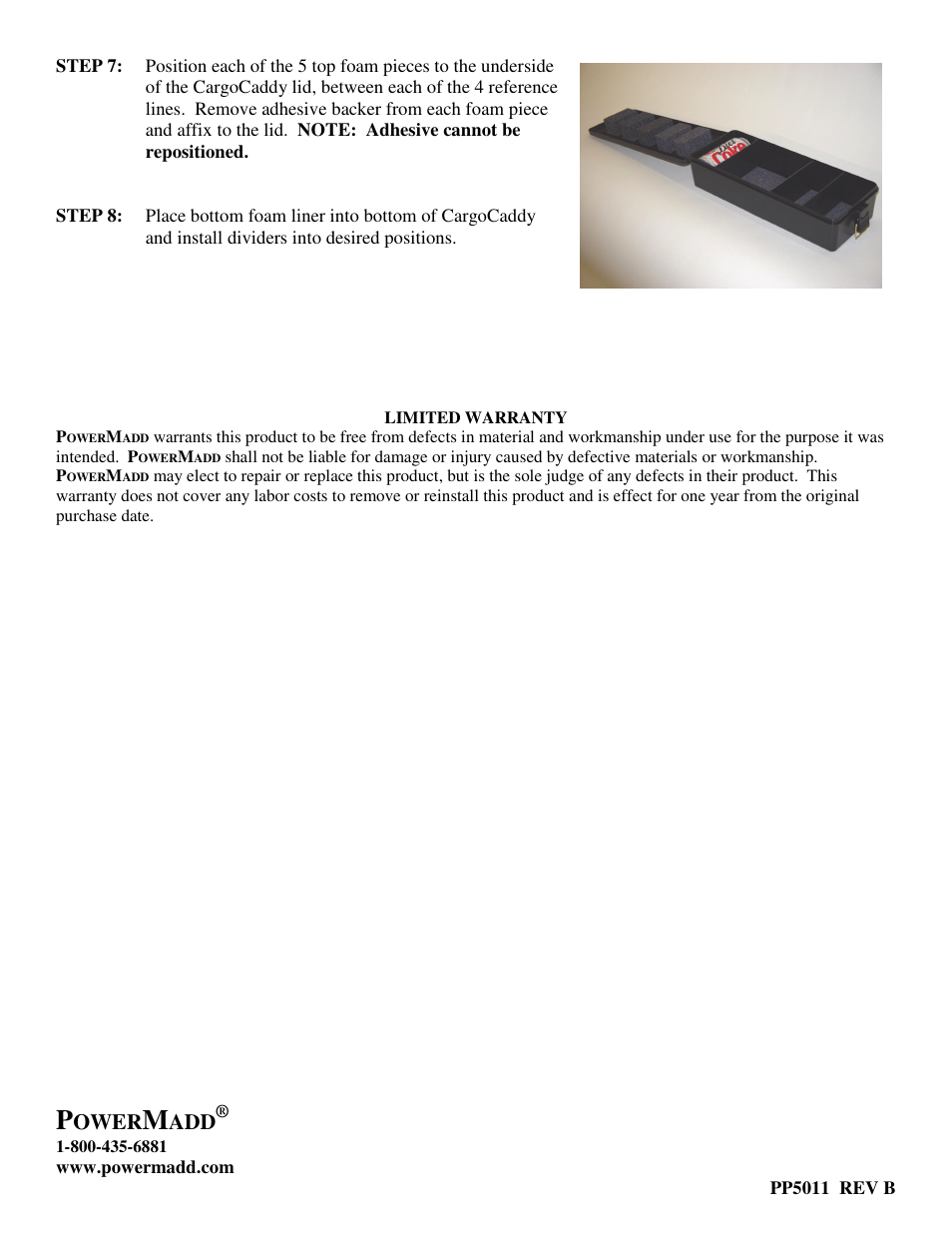 Ower | PowerMadd CargoCaddy Universal 13730 User Manual | Page 2 / 2