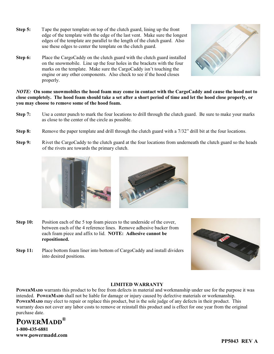 Ower | PowerMadd CargoCaddy Ski-Doo 13733 User Manual | Page 2 / 3