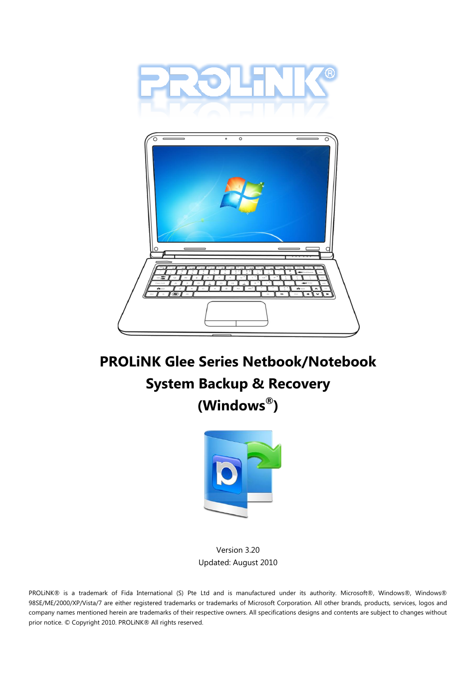 PROLiNK Glee UW2 Backup & Restore Guide User Manual | 21 pages