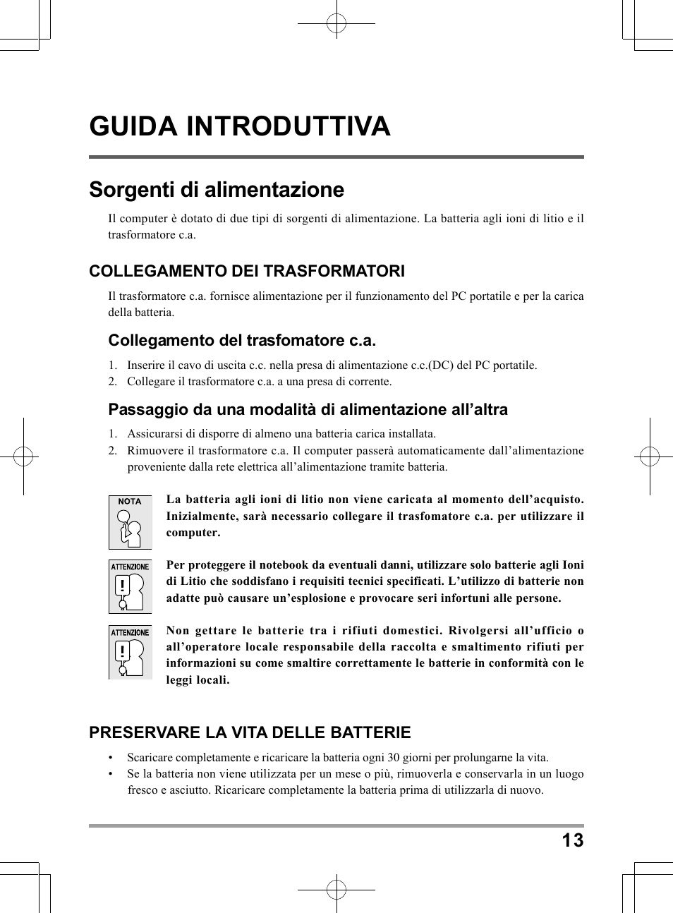Guida introduttiva, Sorgenti di alimentazione | PROLiNK Glee TA-009 User Manual User Manual | Page 123 / 198