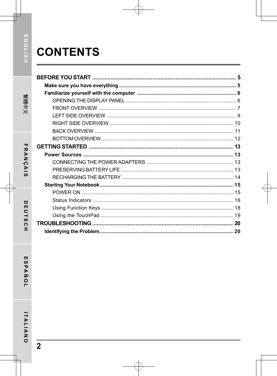 PROLiNK Glee TA-009 User Manual User Manual | Page 2 / 198