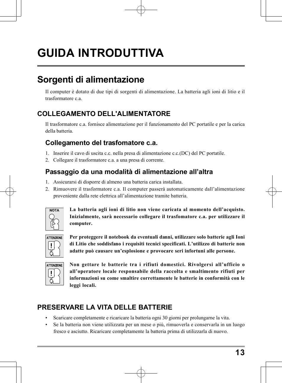 Guida introduttiva, Sorgenti di alimentazione | PROLiNK Glee UW2 User Manual User Manual | Page 123 / 198