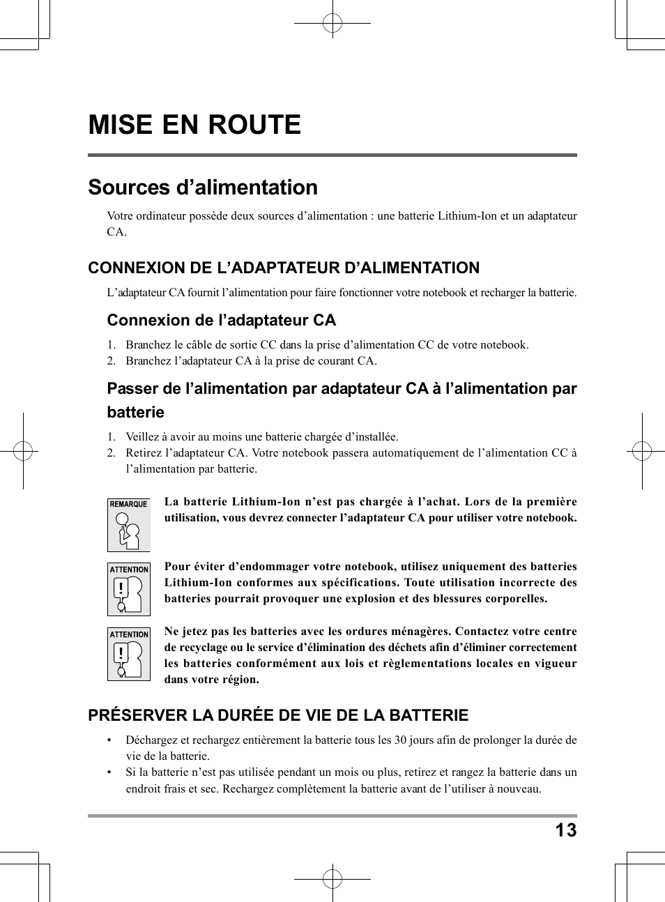 Mise en route, Sources d’alimentation | PROLiNK Glee UW2 User Manual User Manual | Page 57 / 198