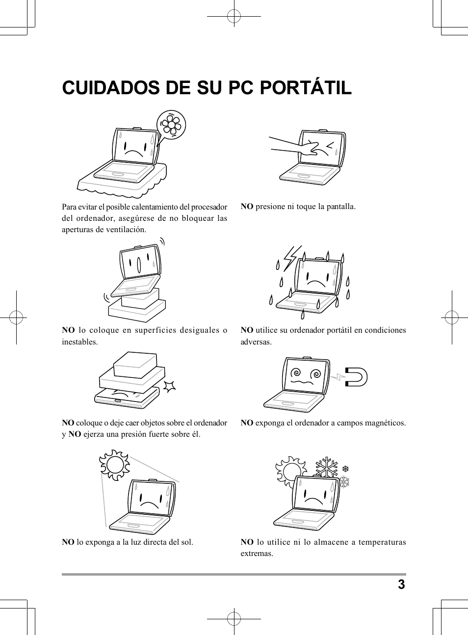 Cuidados de su pc portátil | PROLiNK Glee UW2 User Manual User Manual | Page 91 / 198