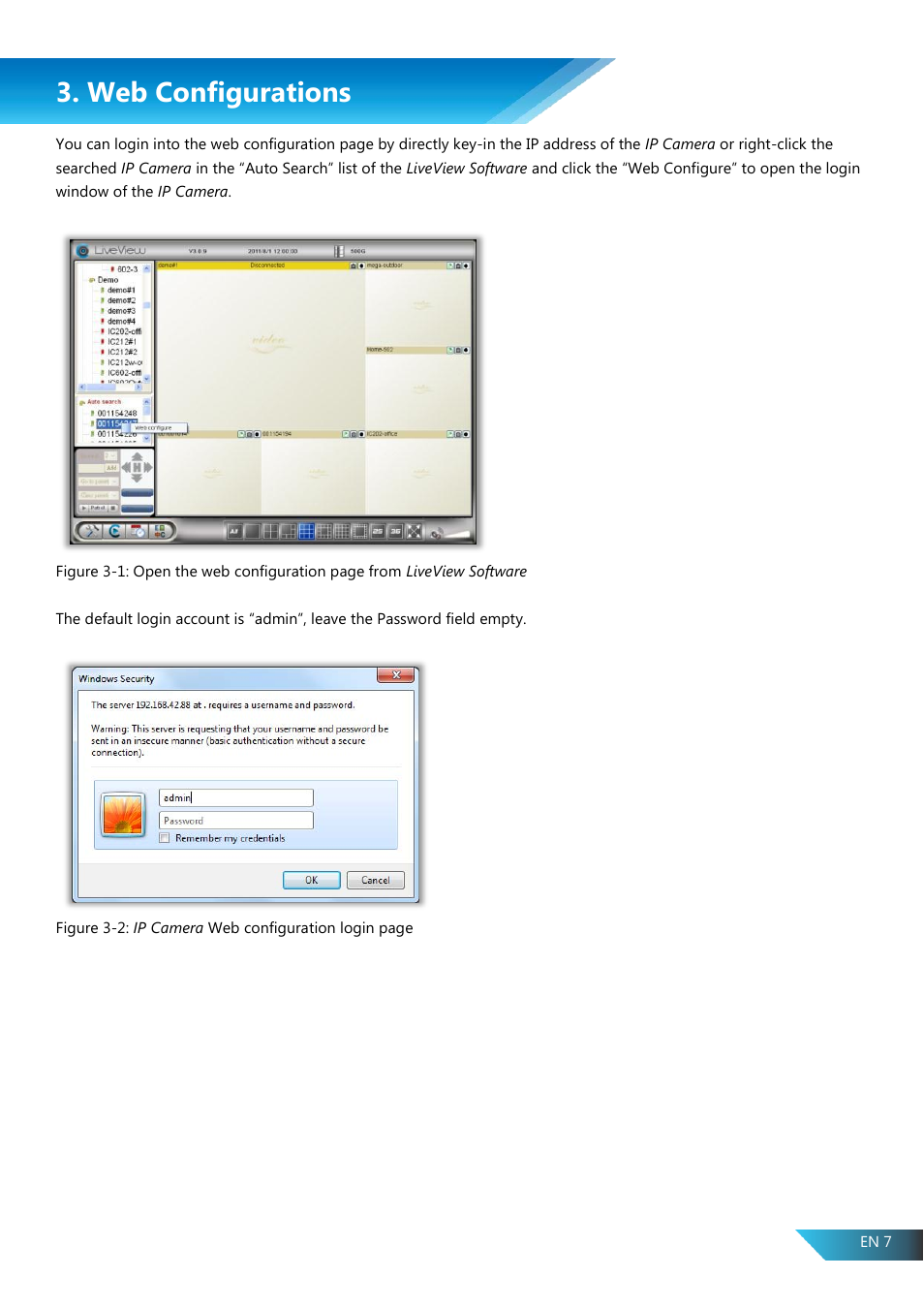 Web configurations | PROLiNK PIC1005WN User Manual User Manual | Page 10 / 53