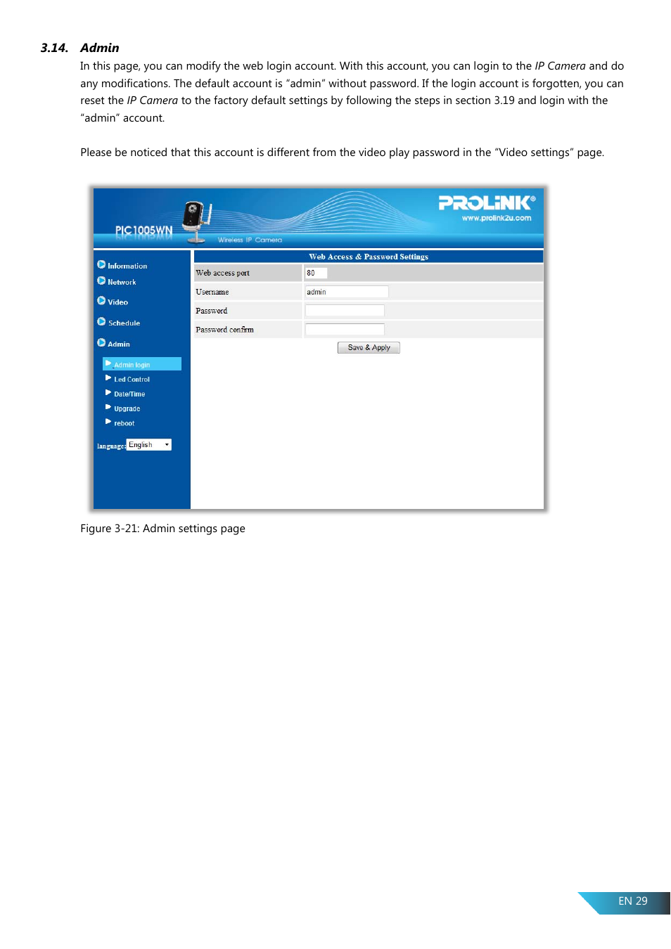 Admin | PROLiNK PIC1005WN User Manual User Manual | Page 32 / 53
