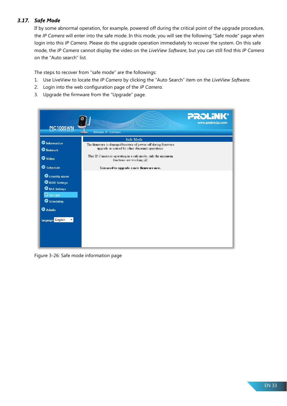 Safe mode | PROLiNK PIC1005WN User Manual User Manual | Page 36 / 53